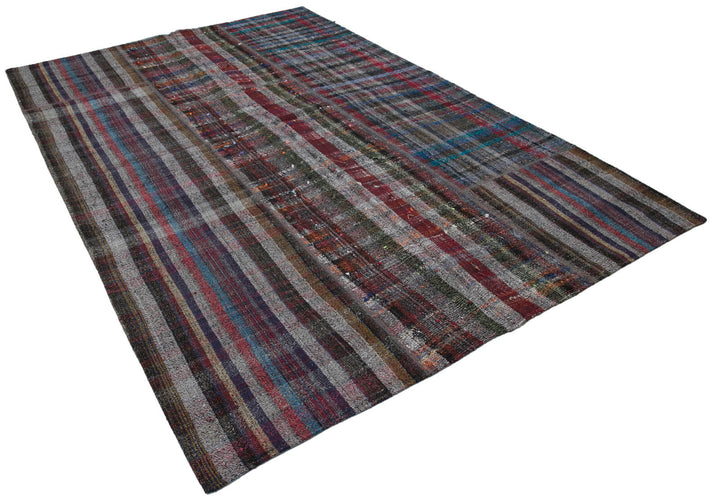 7x10 Multicolor Kilim Patchwork Rug - 30348