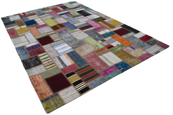 7x10 Multicolor Kilim Patchwork Rug - 30349