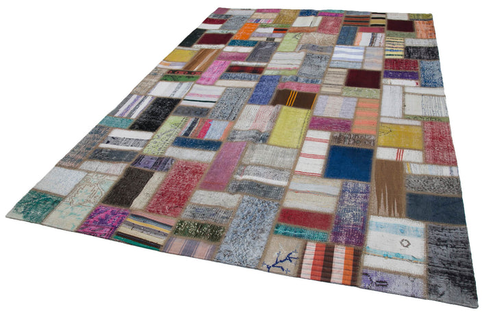 7x10 Multicolor Kilim Patchwork Rug - 30349