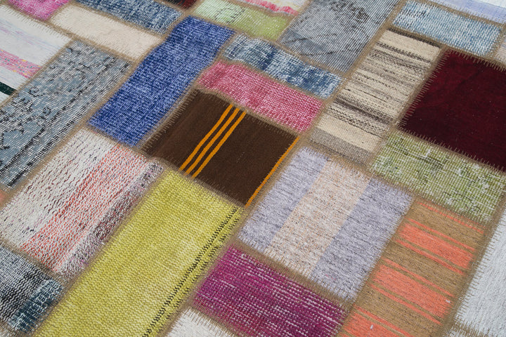 7x10 Multicolor Kilim Patchwork Rug - 30349