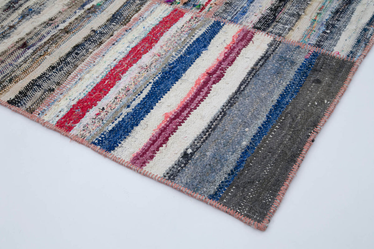 7x9 Multicolor Kilim Patchwork Rug - 30351