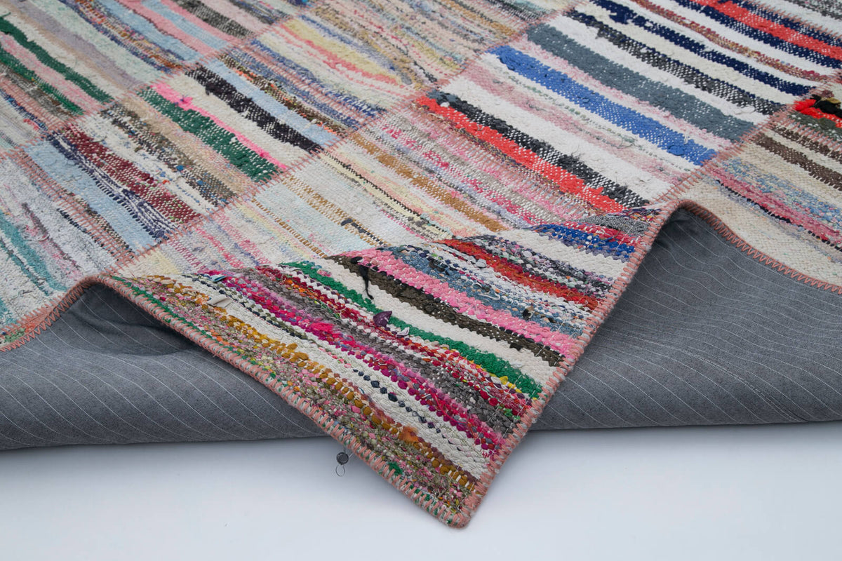 7x9 Multicolor Kilim Patchwork Rug - 30351