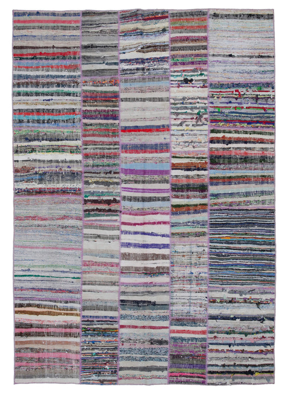 6x9 Multicolor Kilim Patchwork Rug - 30352