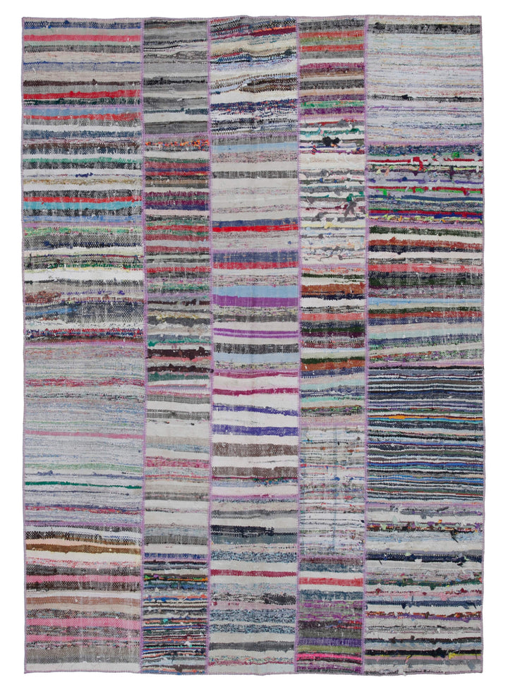6x9 Multicolor Kilim Patchwork Rug - 30352