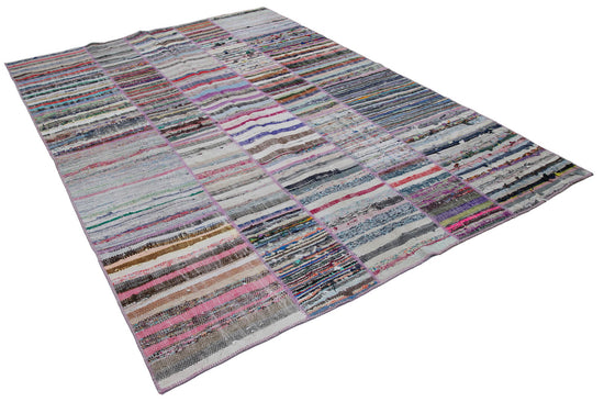6x9 Multicolor Kilim Patchwork Rug - 30352