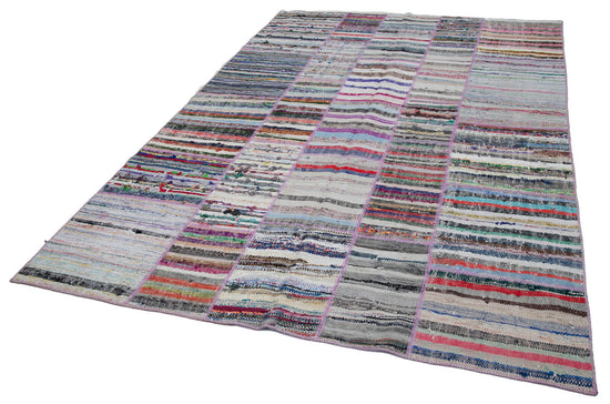 6x9 Multicolor Kilim Patchwork Rug - 30352