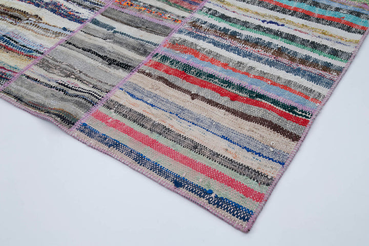 6x9 Multicolor Kilim Patchwork Rug - 30352