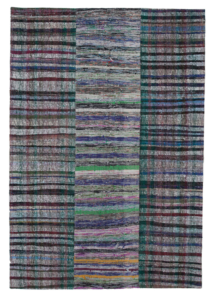 7x10 Multicolor Kilim Patchwork Rug - 30355