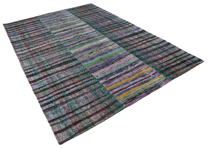 7x10 Multicolor Kilim Patchwork Rug - 30355