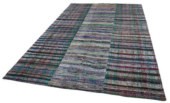 7x10 Multicolor Kilim Patchwork Rug - 30355