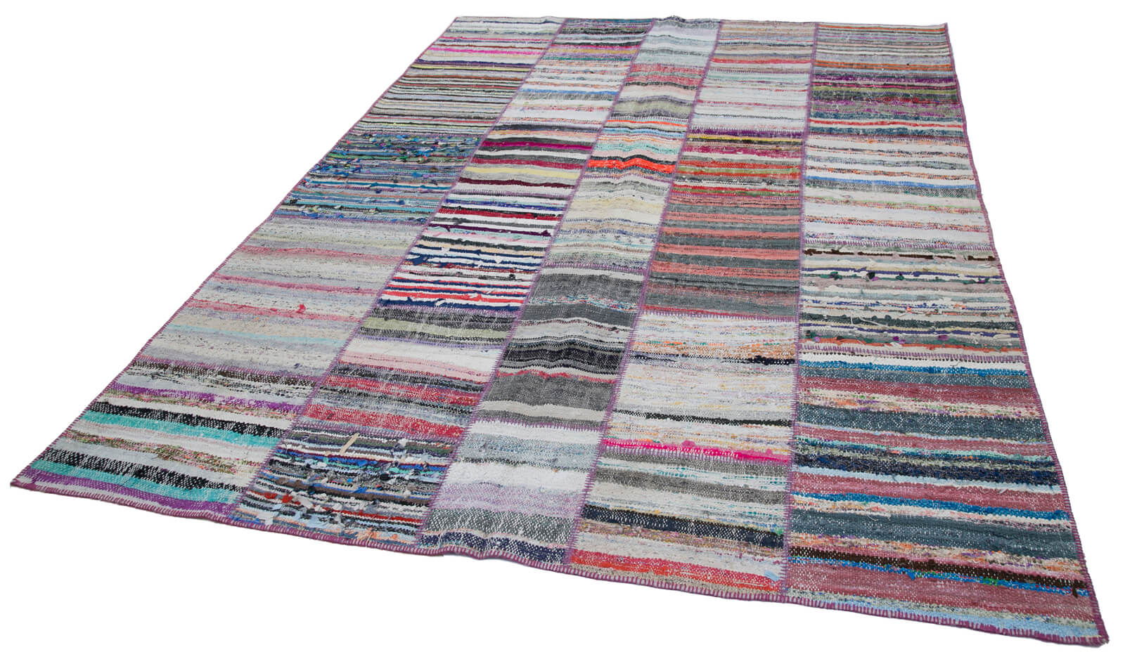 7x9 Multicolor Kilim Patchwork Rug - 30356