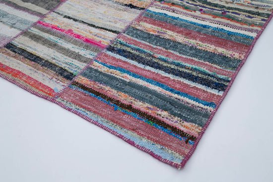 7x9 Multicolor Kilim Patchwork Rug - 30356