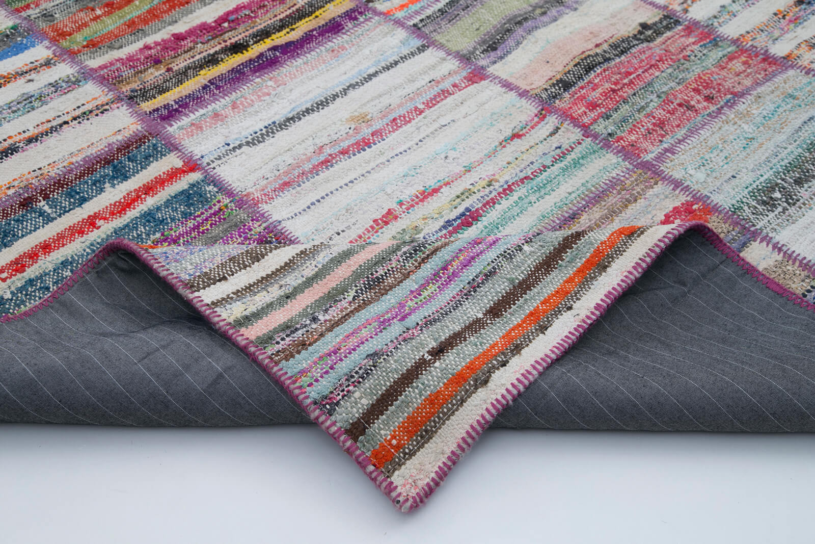 7x9 Multicolor Kilim Patchwork Rug - 30356