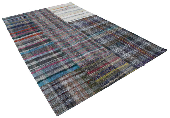 6x10 Multicolor Kilim Patchwork Rug - 30357