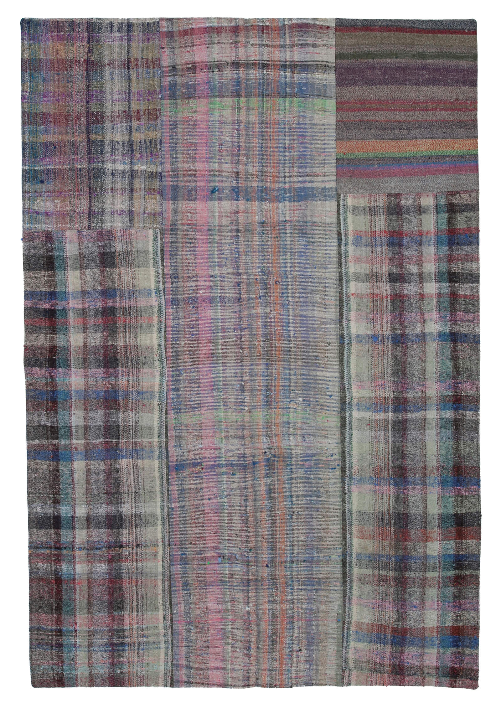 7x10 Multicolor Kilim Patchwork Rug - 30358