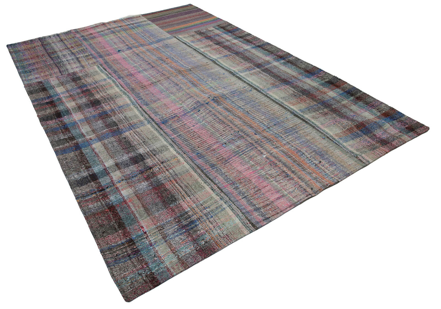 7x10 Multicolor Kilim Patchwork Rug - 30358