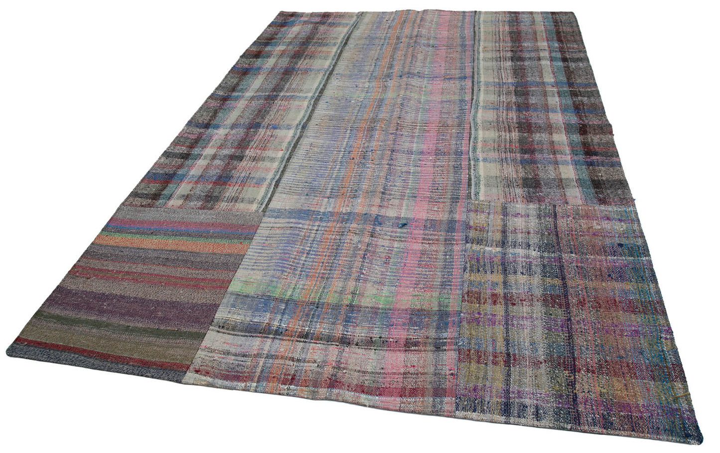 7x10 Multicolor Kilim Patchwork Rug - 30358
