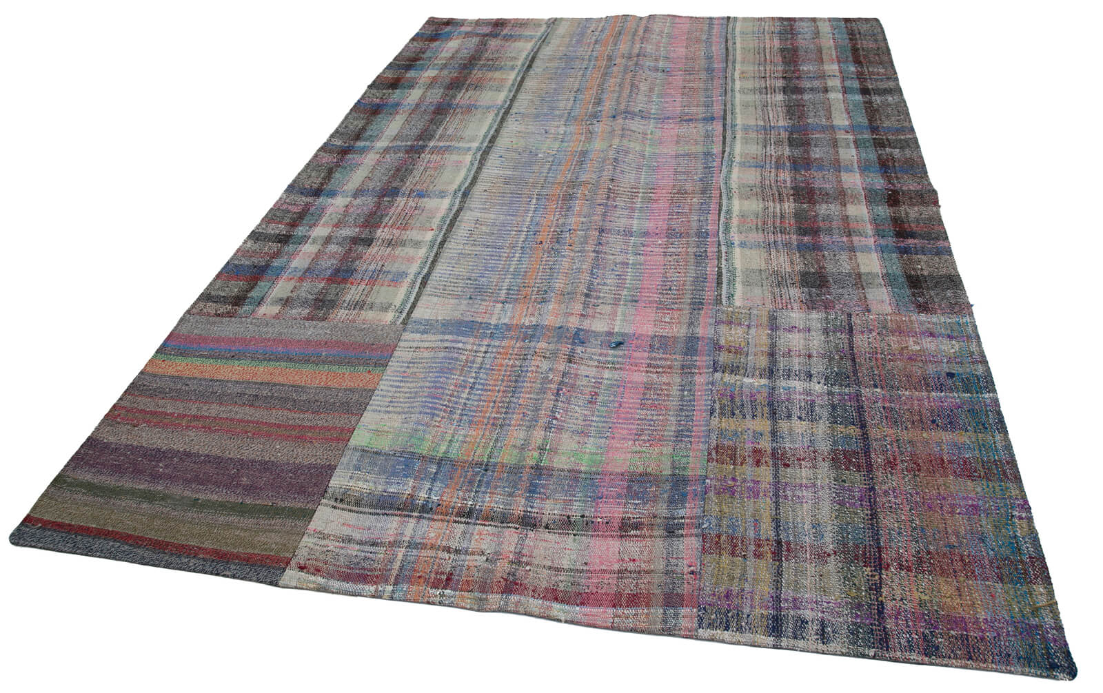 7x10 Multicolor Kilim Patchwork Rug - 30358