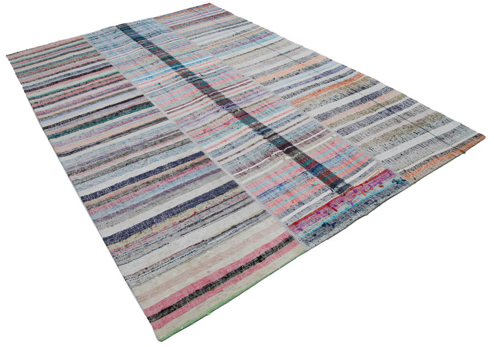 7x10 Multicolor Kilim Patchwork Rug - 30359