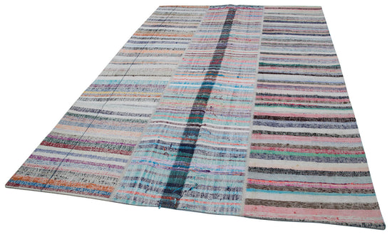 7x10 Multicolor Kilim Patchwork Rug - 30359