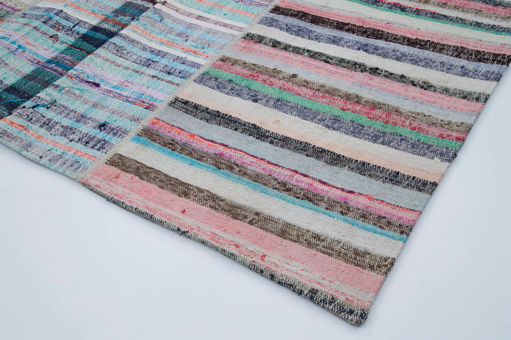 7x10 Multicolor Kilim Patchwork Rug - 30359