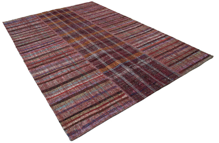 7x10 Red Kilim Patchwork Rug - 30360