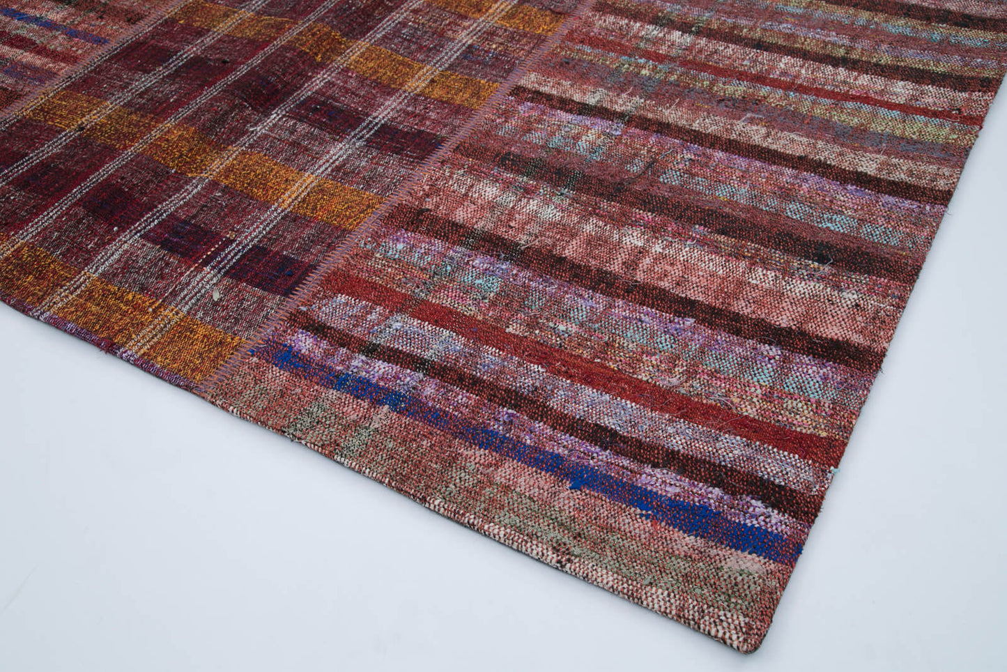 7x10 Red Kilim Patchwork Rug - 30360