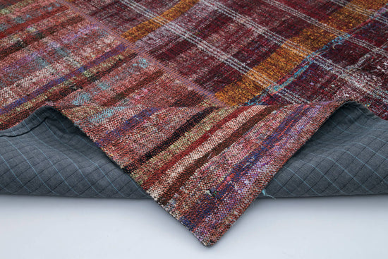 7x10 Red Kilim Patchwork Rug - 30360