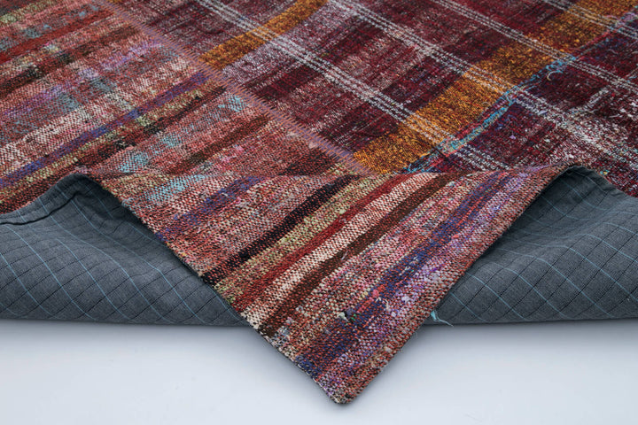 7x10 Red Kilim Patchwork Rug - 30360