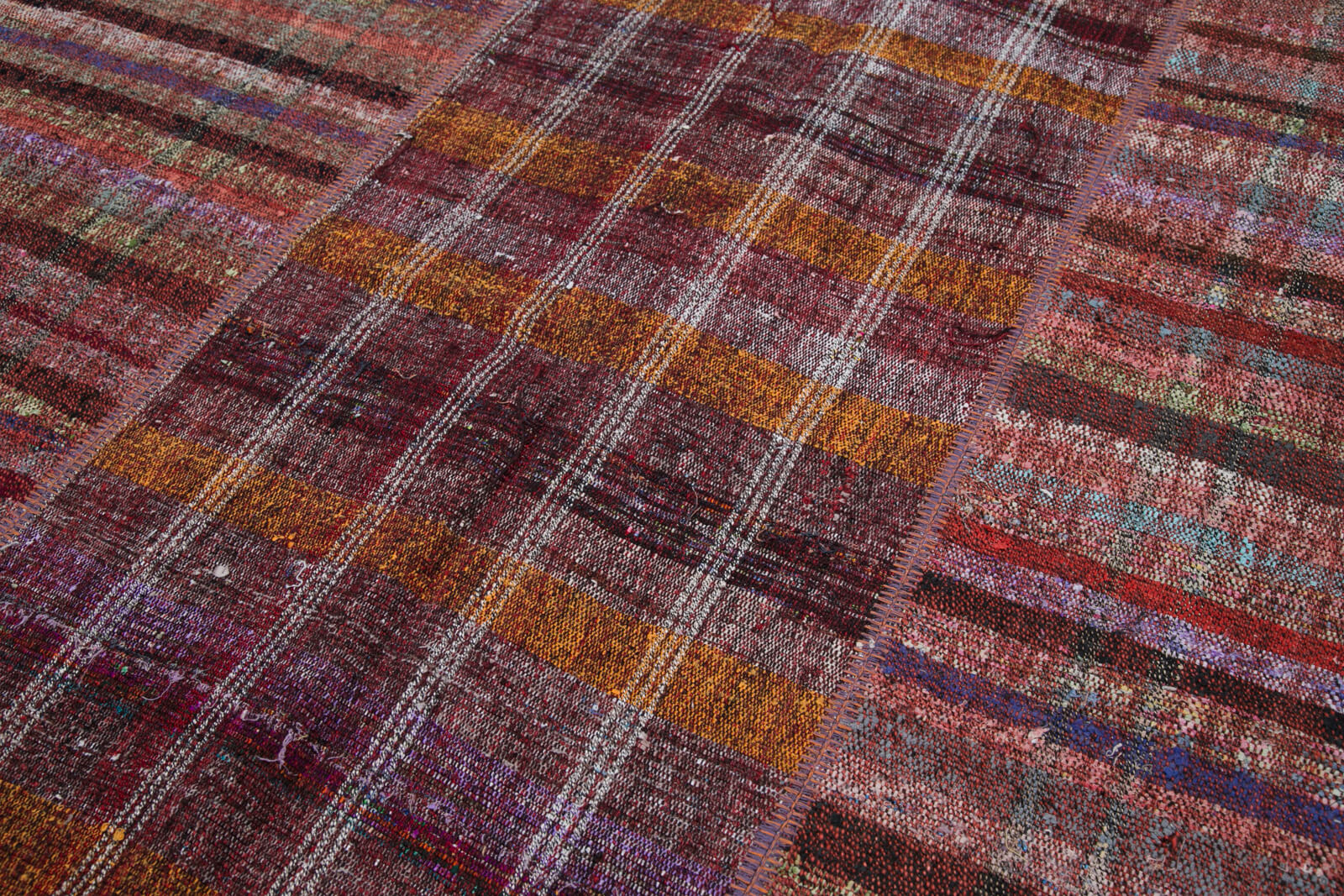 7x10 Red Kilim Patchwork Rug - 30360