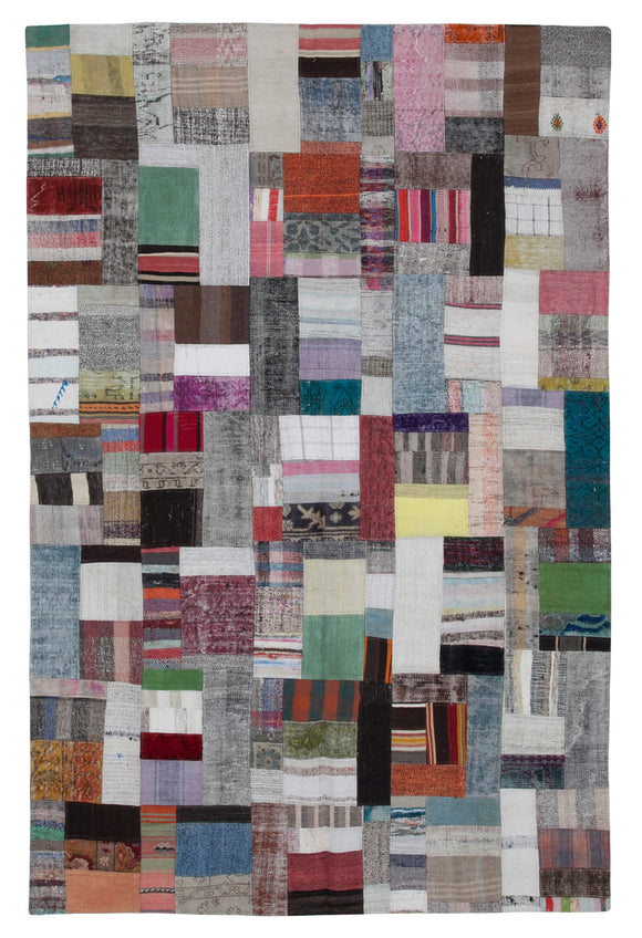 7x10 Multicolor Kilim Patchwork Rug - 30361
