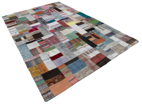 7x10 Multicolor Kilim Patchwork Rug - 30361