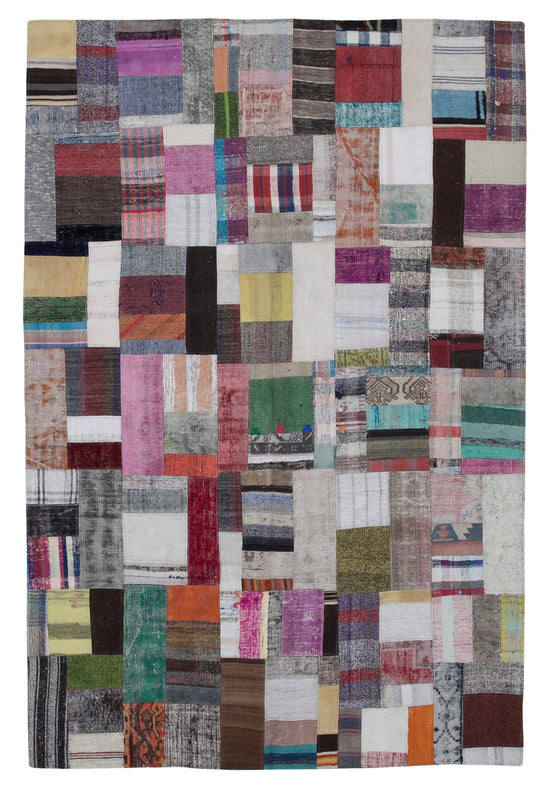 7x10 Multicolor Kilim Patchwork Rug - 30362