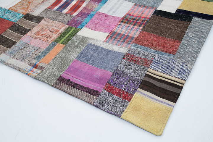 7x10 Multicolor Kilim Patchwork Rug - 30362