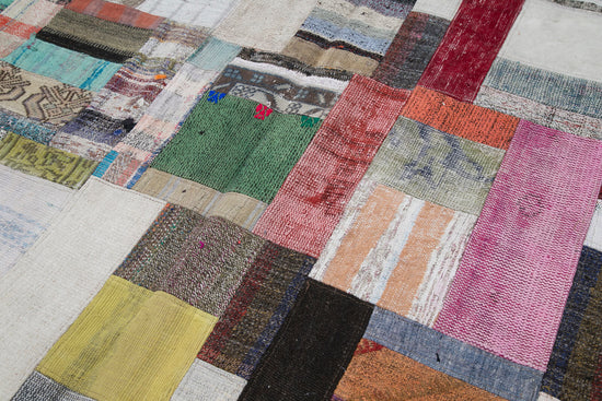 7x10 Multicolor Kilim Patchwork Rug - 30362