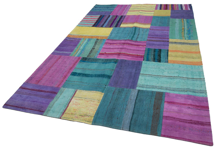 7x10 Multicolor Kilim Patchwork Rug - 30363