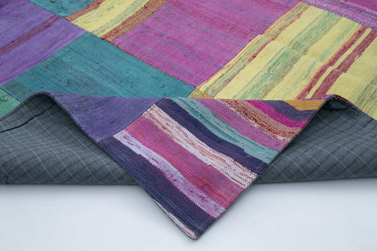 7x10 Multicolor Kilim Patchwork Rug - 30363