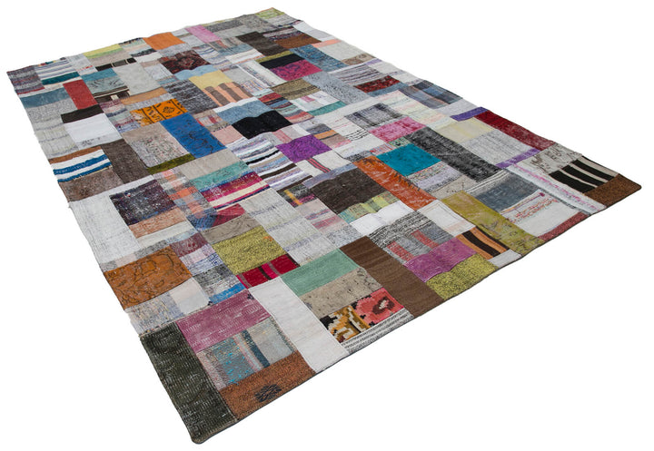 7x10 Multicolor Kilim Patchwork Rug - 30364