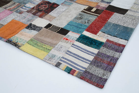 7x10 Multicolor Kilim Patchwork Rug - 30364