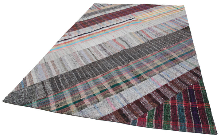 7x10 Multicolor Kilim Patchwork Rug - 30365