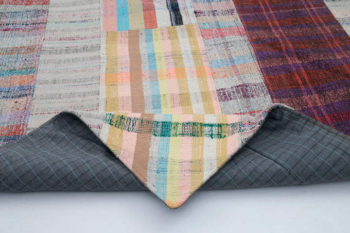 7x10 Multicolor Kilim Patchwork Rug - 30365