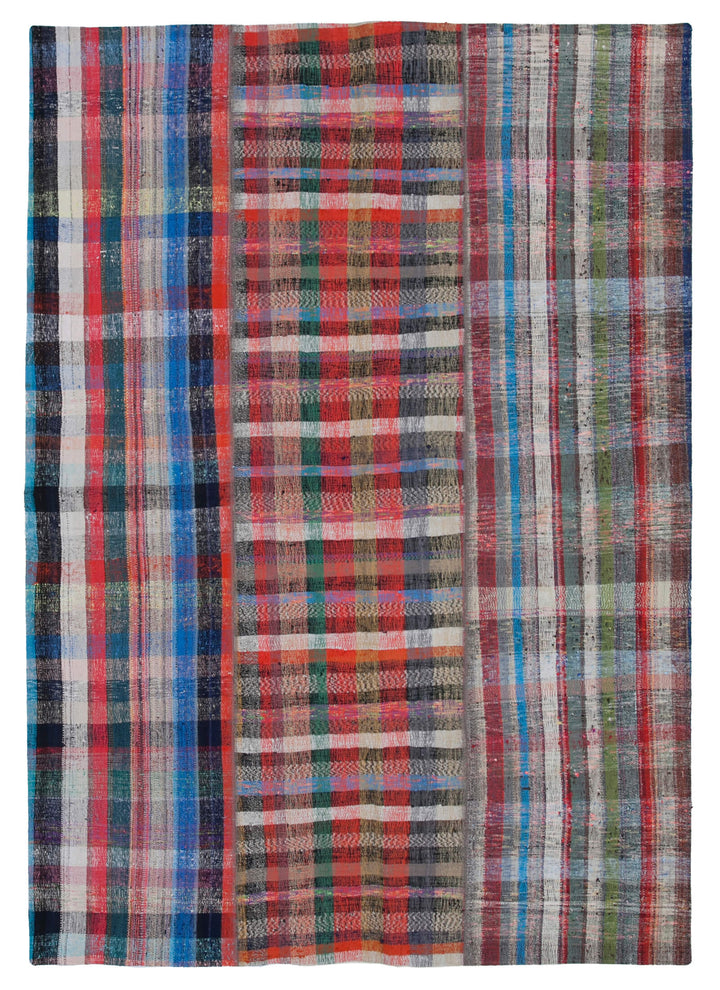 7x9 Multicolor Kilim Patchwork Rug - 30366