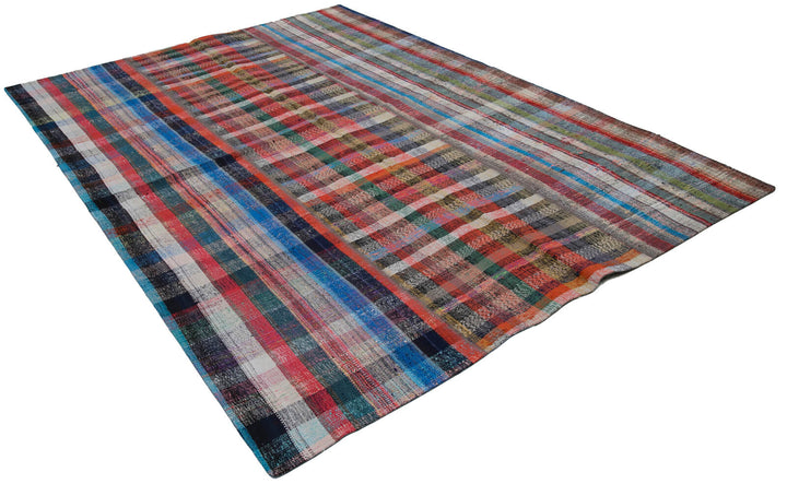7x9 Multicolor Kilim Patchwork Rug - 30366