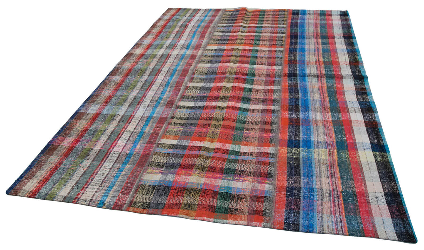 7x9 Multicolor Kilim Patchwork Rug - 30366