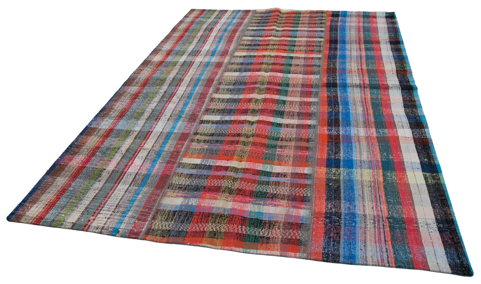 7x9 Multicolor Kilim Patchwork Rug - 30366
