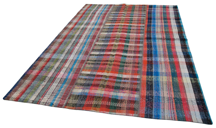 7x9 Multicolor Kilim Patchwork Rug - 30366