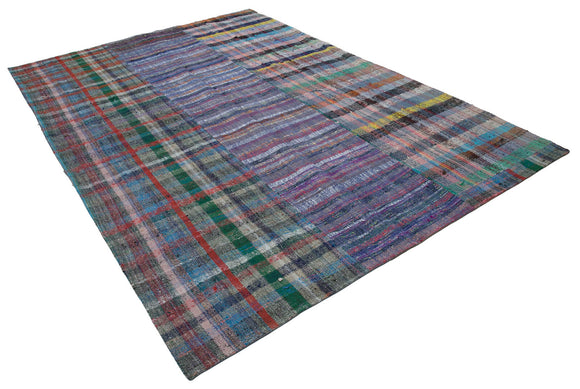7x10 Multicolor Kilim Patchwork Rug - 30367