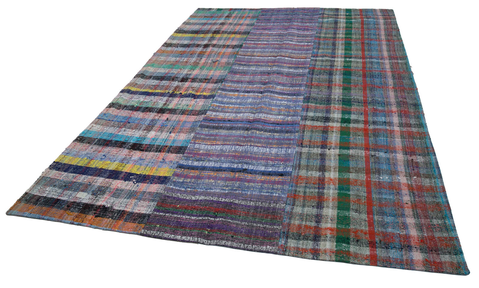 7x10 Multicolor Kilim Patchwork Rug - 30367