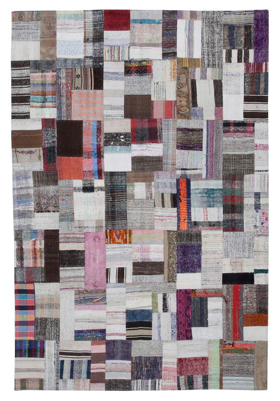 7x10 Multicolor Kilim Patchwork Rug - 30369