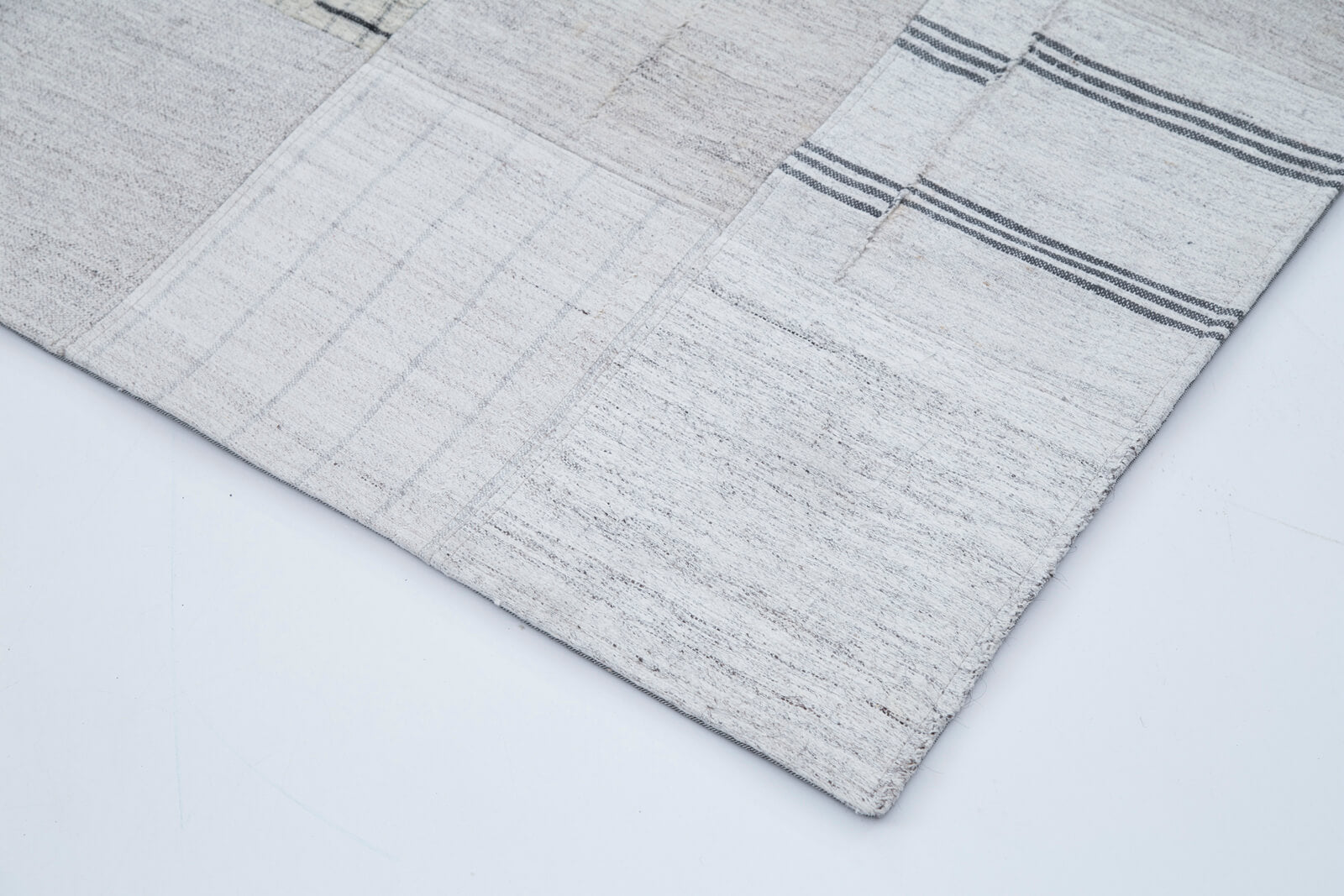 7x10 Beige Kilim Patchwork Rug - 30371